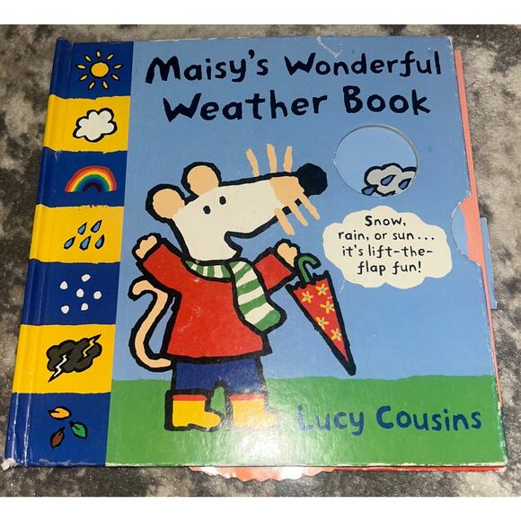 Random House Maisy's Wonderful Weather Book by Lucy Cousins -Interactive Book - Picture 1 of 3